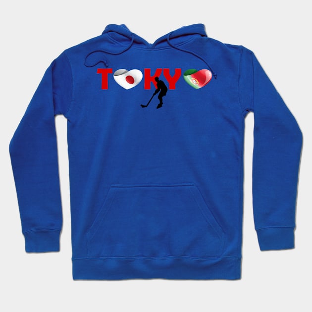 Sports games in Tokyo: Hockey team from Portugal (PT) Hoodie by ArtDesignDE